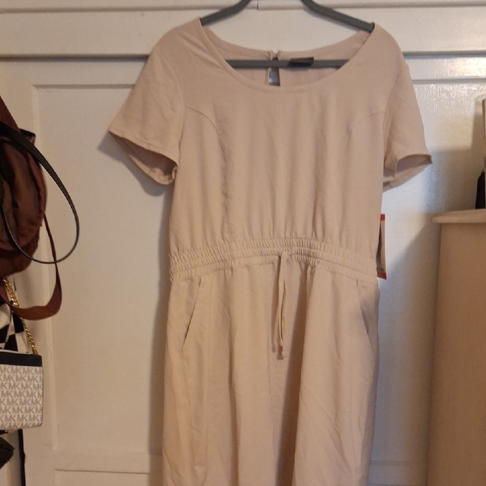 Cream Midi Dress